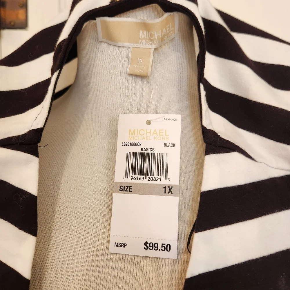 Michael Kors Striped Black and White Dress NWT